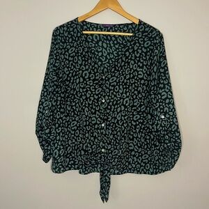 West Kei Animal Print Blouse